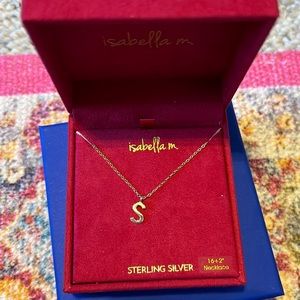Isabella m gold “s” necklace